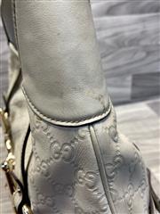 GUCCI Guccissima 85th Anniversary Cream Leather Hobo Shoulder Bag